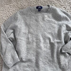 Lands' End Women’s Gray Crewneck Sweater
